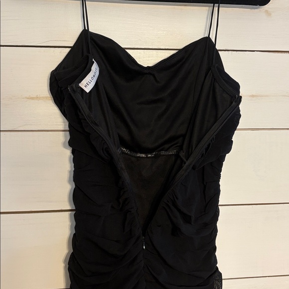 Hello Molly Black Ruched Mini Dress - Picture 5 of 6